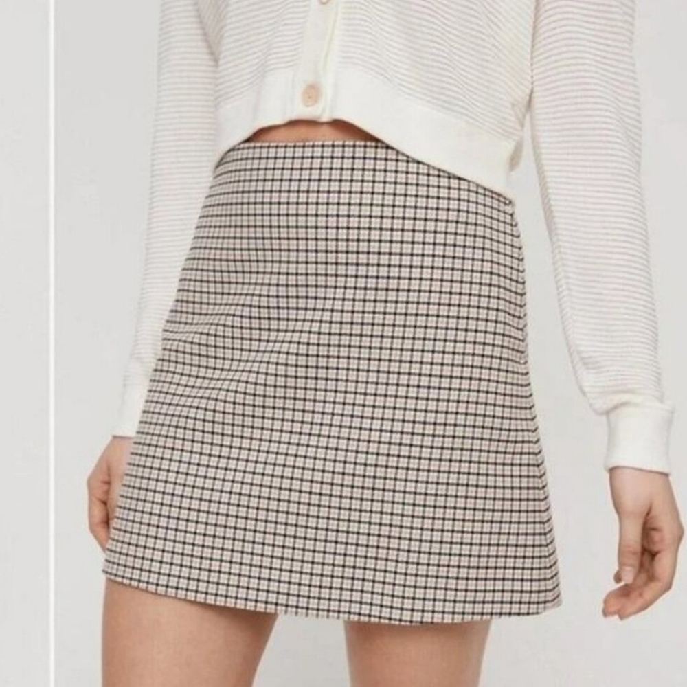 Wilfred Aritzia Plaid Mini Skirt